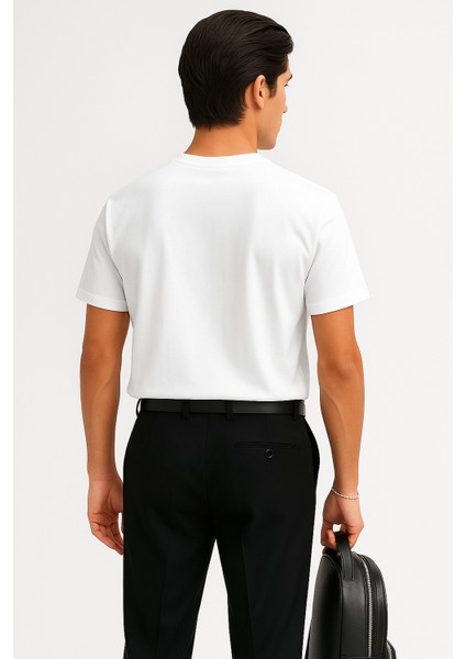 2025 Summer Erkek Premium Kısa Kol Tshirt %100 Pamuk Relax Fit Bisiklet Yaka