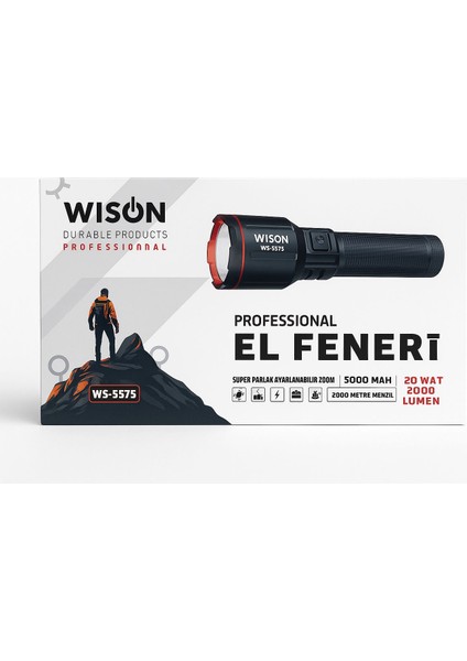 Wıson WS-5575 Profesyonel El Feneri
