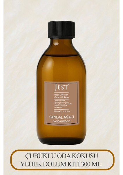 300 ml Sandal Ağacı Çubuklu Oda Kokusu Yedek Kit