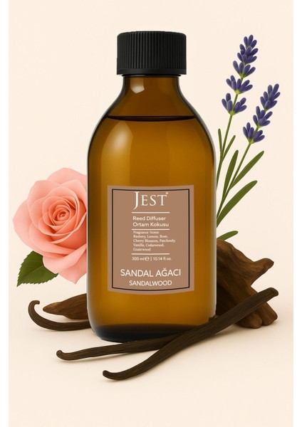 300 ml Sandal Ağacı Çubuklu Oda Kokusu Yedek Kit