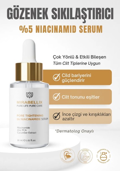 Gözenek Sıkılaştırıcı %5 Niasinamid Serum