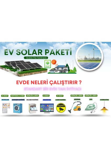 Güneş Enerjili Villa Paketi 6200W