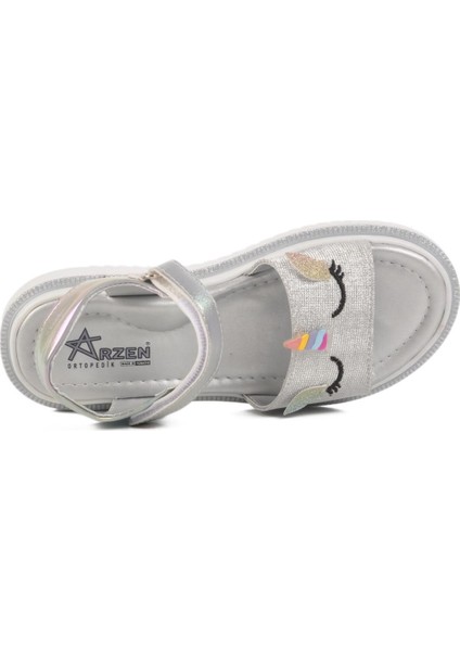 Gümüş Simli Çocuk Sandalet 25T105 F fırsatları