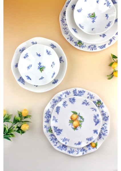 Lemon & Blue Blanc New Bone 2 Kişilik 8 Parça Yemek Takımı