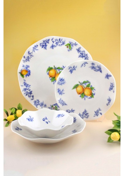 Lemon & Blue Blanc New Bone 2 Kişilik 8 Parça Yemek Takımı