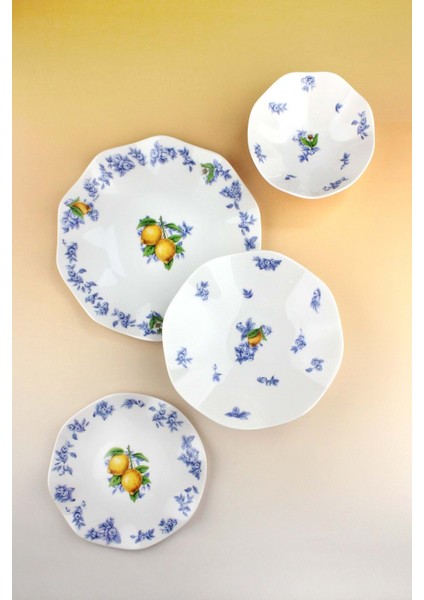 Lemon & Blue Blanc New Bone 2 Kişilik 8 Parça Yemek Takımı