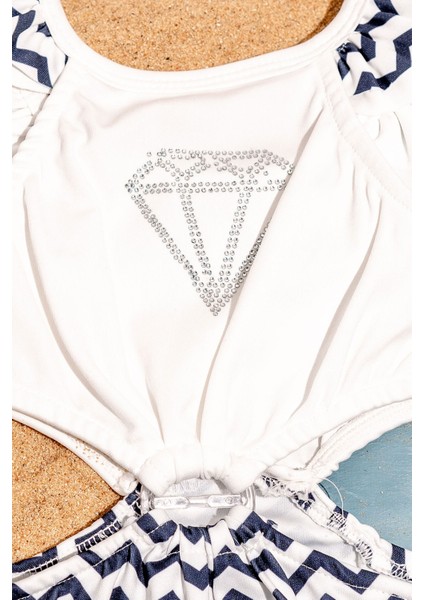 Elmas Nakışlı Fırfır Detaylı Kız Çocuk Mayo fiyatları