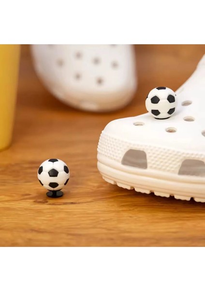 3D Jibbitz Terlik Süsü 3 Boyutlu Terlik Süsü, Futbol Topu Terlik Süsü, Top Terlik Süsü