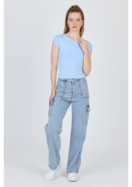 Mavi Bisiklet Yaka Pamuklu Slim Fit Tişört 9190 modelleri