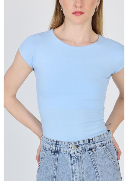 Mavi Bisiklet Yaka Pamuklu Slim Fit Tişört 9190 fırsatları