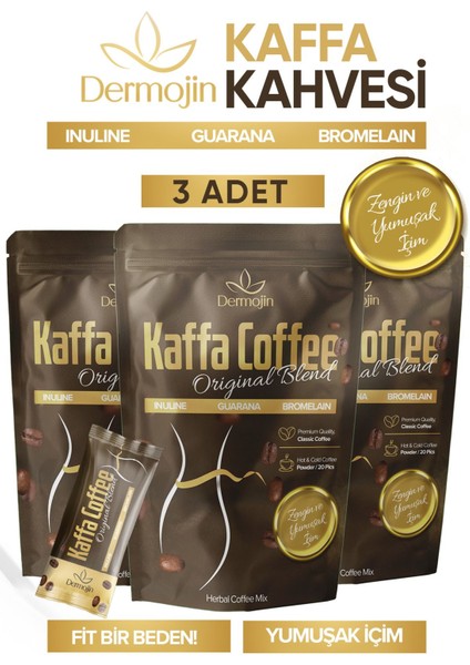 3 Adet - Kaffa Detoks Kahvesi ( Inulın , Bromelaın ,guarana )