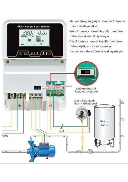 1 - 5,5 Hp 380V Trifaze Dijital Akıllı Pompa Kontrol Panosu fırsatları