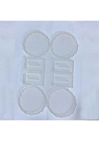Epoksi Silikon Kalıp Tırtıklı Kenar Ayaklı Magnet Kalıbı 7 cm 4 Lü