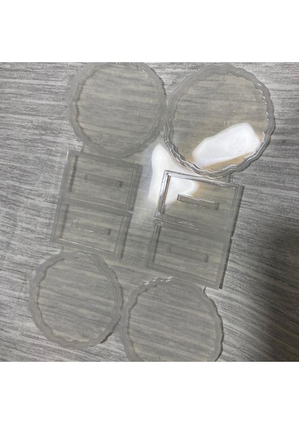 Epoksi Silikon Kalıp Tırtıklı Kenar Ayaklı Magnet Kalıbı 7 cm 4 Lü