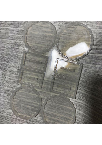 Epoksi Silikon Kalıp Tırtıklı Kenar Ayaklı Magnet Kalıbı 7 cm 4 Lü