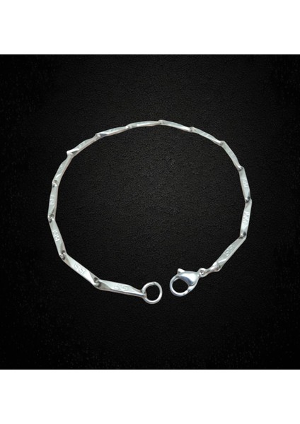 Çelik Bileklik Titanyum Melon Düz Model 2 mm Kalınlık 20 cm Uzunluk Gümüş Silver