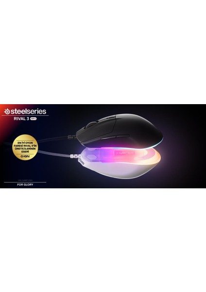 Rival 3 Gen 2 Rgb Kablolu Gaming Mouse Siyah