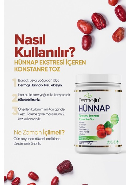 3 Adet Hünnap Ekstresi Içeren Konsantre Toz