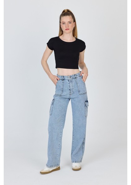 Siyah Bisiklet Yaka Pamuklu Slim Fit Crop Tişört 9199M fiyatları