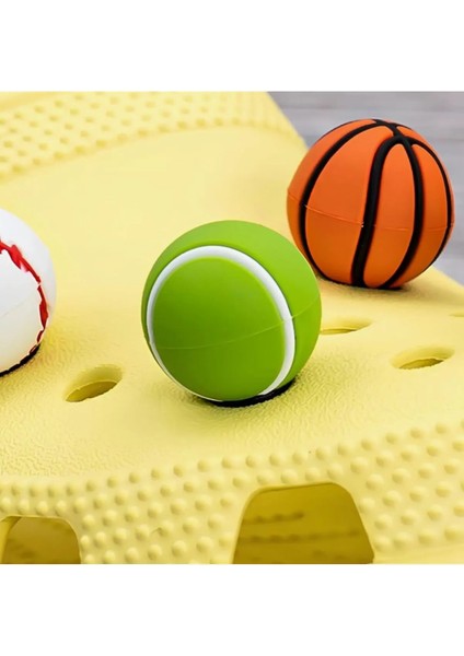 3D Jibbitz Terlik Süsü 3 Boyutlu Terlik Süsü, Basketbol Topu Terlik Süsü, Top Terlik Süsü J705 indirimleri