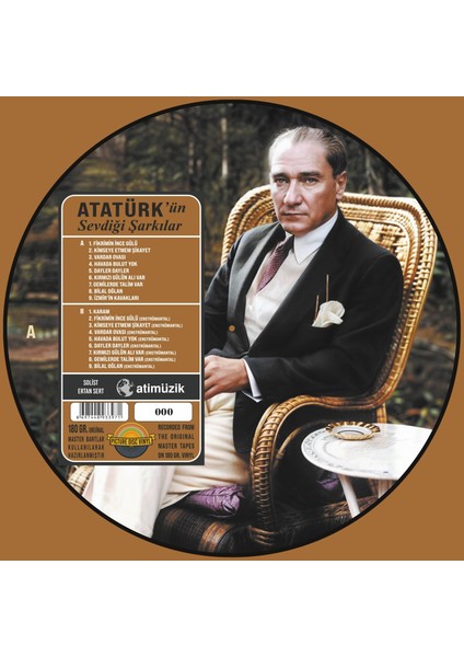 Atatürk'ün Sevdiği Şarkılar - Solist: Ertan Sert ( Numaralı Pıcture Plak)