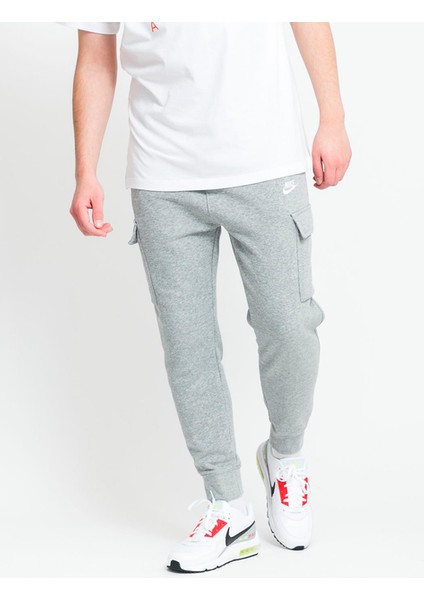 Sportswear Club French Terry Trousers Erkek Pamuklu Cargo Cepli Eşofman Altı CZ9954