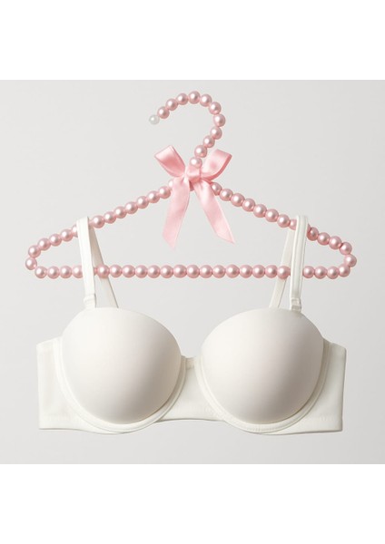 Beyaz Push-Up Balconette Kesim B Cup Sütyen