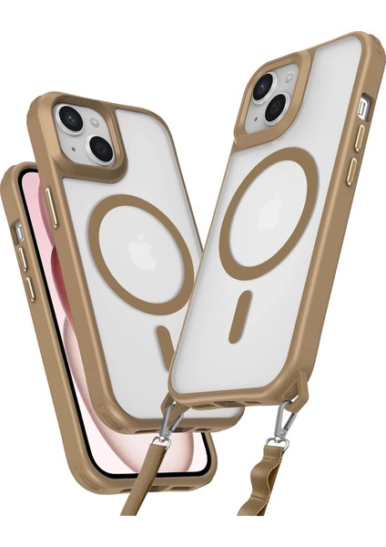 Iphone 15 Plus Kılıf Enka Magsafe Silikon Kılıf - Desert Mrayd