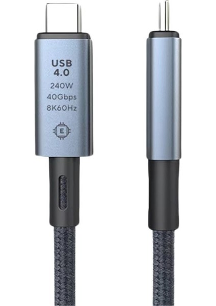 ZR851 240W USB 4.0 40GBPS 8k Thunderbolt Görüntü Aktarım ve Hızlı Şarj Kablosu 1,5 Metre