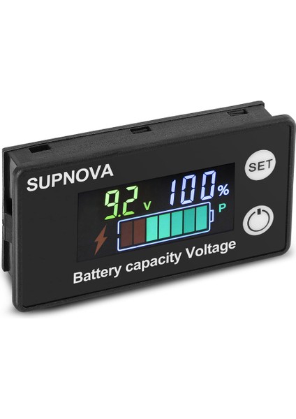 Pil Kapasite Göstergesi Dc 8V-100V Kurşun Asit Lityum Voltmetre Gerilim Ölçer (12V-24V-48V-72V)