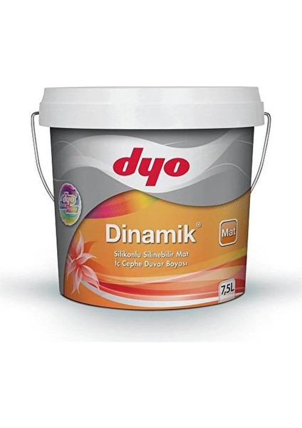 7,5lt Dinamik Mat Silikonlu Silinebilir Iç Cephe Duvar Boyası (7565) Buz Gümüşü