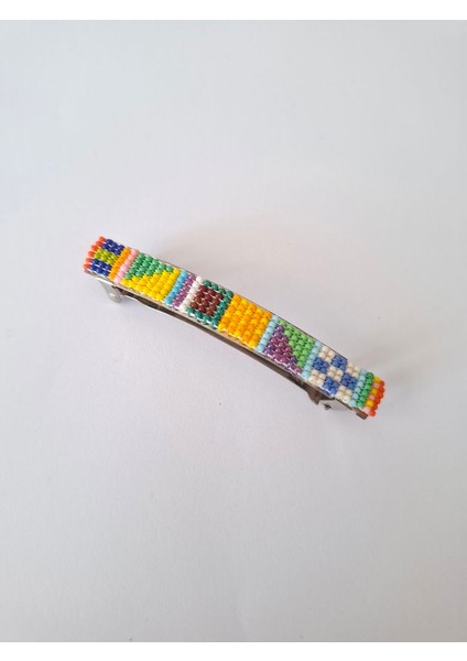 El Yapımı Renkli Boncuk Saç Tokası