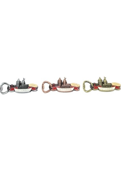 Metal Istanbul Temalı Yöresel Magnet Açacak Model 3