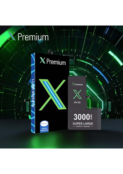 iPhone Xs Yüksek Kapasiteli Batarya Pil 3000 Mah