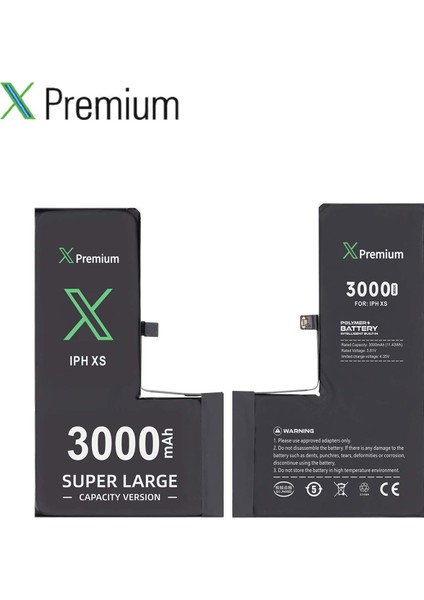 iPhone Xs Yüksek Kapasiteli Batarya Pil 3000 Mah