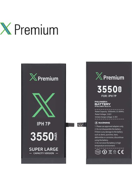 iPhone 7 Plus Yüksek Kapasiteli Batarya Pil 3550 Mah