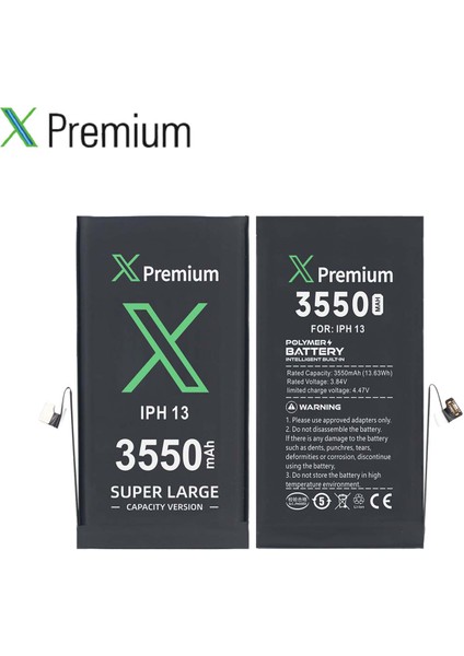 iPhone 13 Yüksek Kapasiteli Batarya Pil 3550 Mah