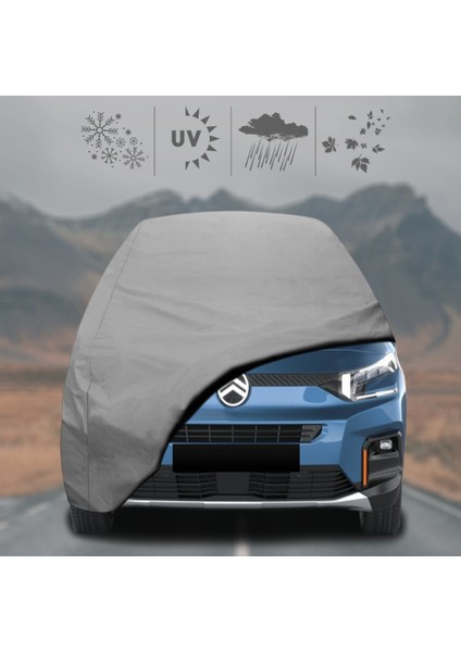 Citroen Berlingo 3 (2018 - ) Oto Branda Su Geçirmez Miflonlu Araba Brandası Klipsli Araba Çadırı