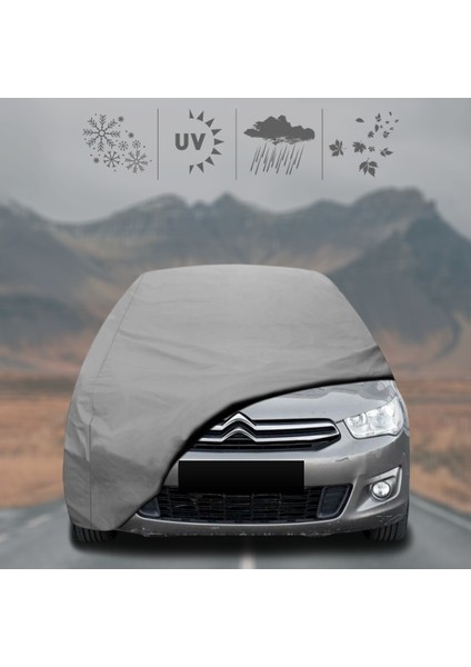 Citroen C Elysee (2012 - ) Oto Branda Su Geçirmez Miflonlu Araba Brandası Klipsli Araba Çadırı