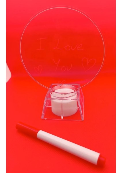 Işıklı LED Sevgili Çizim Panosu Yuvarlak Kalem Hediyeli Pilli Gece Lambalı Not Panosu fırsatları