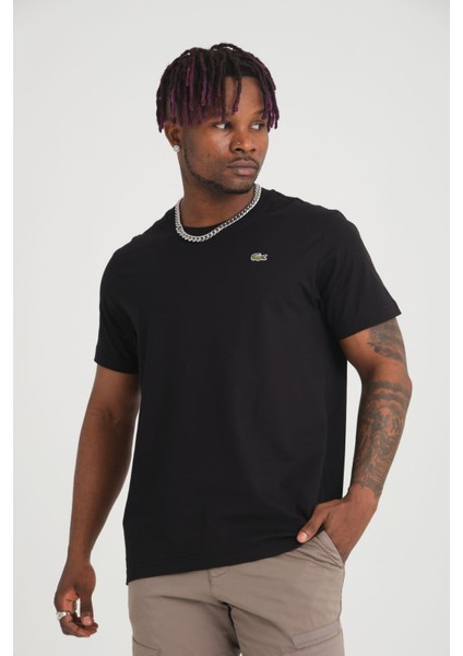 Bisiklet Yaka Regular Fit Siyah