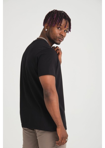 Bisiklet Yaka Regular Fit Siyah