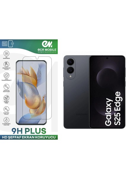Samsung Galaxy S25 Edge ile Uyumlu Şeffaf Esnek 9h Esnek Nano Ekran Koruyucu