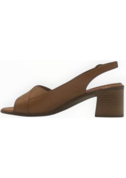 Kadın Hakiki Deri Topuklu Ayakkabı Taba - 36 fırsatları