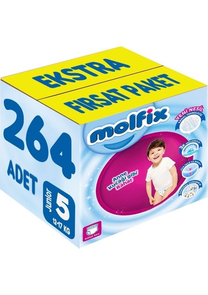 Külot Bebek Bezi Beden:5 (12-17 kg) Junior 264 Adet