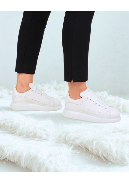 Deri Şeffaf Günlük Sneaker Ayakkabı Alexander Mcqueen Ithal modelleri