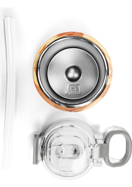 Kids Capybara Desenli Pipetli ve Direkt Içim Çelik Termos 500 ml 31793