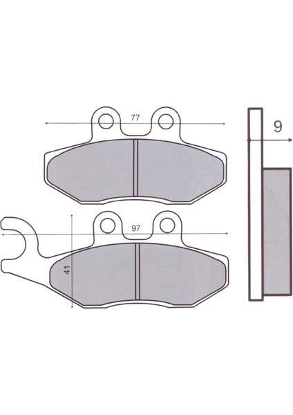 Vespa Fren Balatası Ön S51 Primavera 125CC-150CC (2013- )/ Gtv (2010- )/ Gts (2005-2022)/ 946 (2013-2017)-(174.2041) / Pıaggıo