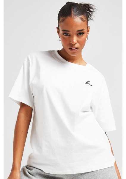 Jordan Essentials Ss Loose Fit Tee Bol Kesim Tişört Beyaz