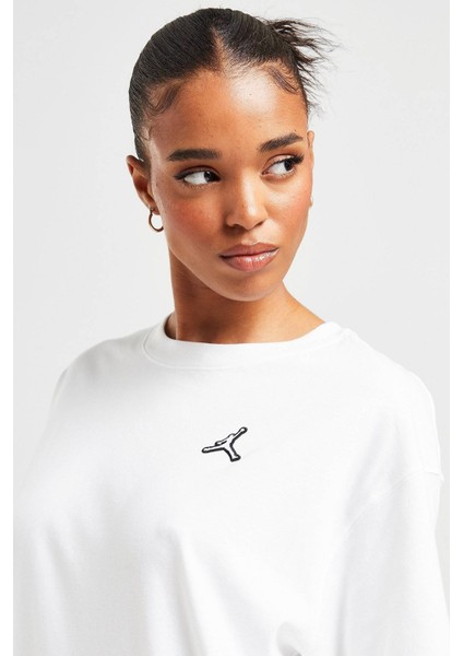 Jordan Essentials Ss Loose Fit Tee Bol Kesim Tişört Beyaz modelleri